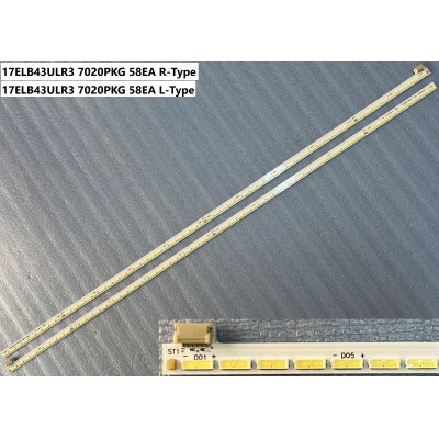 7020PKG 58EA L-Type 17ELB43ULR3, 17ELB43ULR1, R-Type, METALSAN BRACKET AL 43331, VES430QNEL-2D-U01, VES430UNEL-2D-U01, VES430QNEL-3D-U01, Led bar 7020PKG 58EA L-Type 17ELB43ULR3, 17ELB43ULR1, R-Type, METALSAN BRACKET AL 43331, VES430QNEL-2D-U01, VES430UNEL-2D-U01, VES430QNEL-3D-U01, Led bar