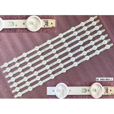 Regal 50R4010F LED Bar seti, 7 Parça Orijinal Lensli, Alüminyum Pcb Regal 50R4010F LED Bar seti, 7 Parça Orijinal Lensli, Alüminyum Pcb