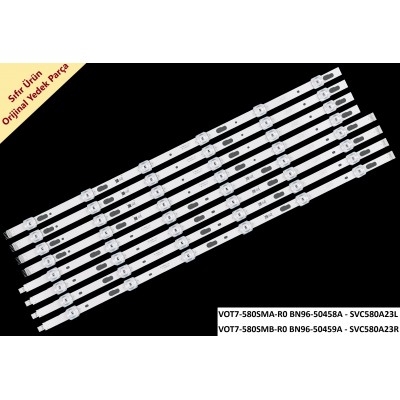 Samsung UE58CU7000U Led bar, V0T7-580SMA-R0, V0T7-580SMB-R0, Tv ledleri