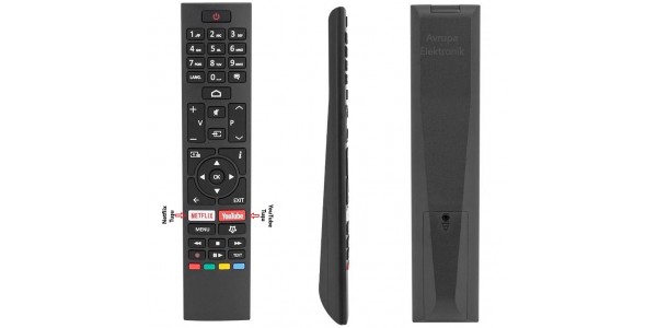 Vestel, Regal, SEG, Hi-Level, Finlux, Nexon, Techwood, Telefunken Netflix ve YouTube tuşlu LED/LCD TV kumandası