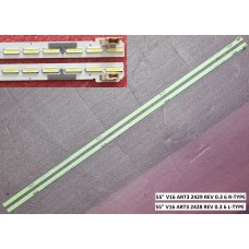 LG 55LH604V Led BAR Takımı, 55 V16 ART3 2428 REV 0.3 6 L-TYPE - 55 V16 ART3 2429 REV 0.3 6 R-TYPE - 2 Parça Orijinal E-LED