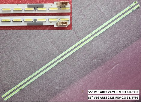 LG 55LH604V Led BAR Takımı, 55 V16 ART3 2428 REV 0.3 6 L-TYPE - 55 V16 ART3 2429 REV 0.3 6 R-TYPE - 2 Parça Orijinal E-LED