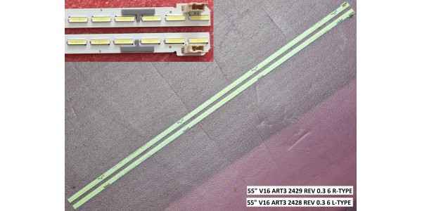 LG 55LH604V Led BAR Takımı, 55 V16 ART3 2428 REV 0.3 6 L-TYPE - 55 V16 ART3 2429 REV 0.3 6 R-TYPE - 2 Parça Orijinal E-LED