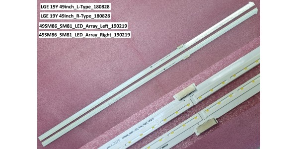 LG 49SM8000PLA - 49SM8200PLA - 49SM8600PLA - 49NANO816NA Led bar, 19Y 49inch_L-Type - R-Type