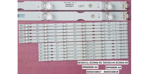 GRUNDIG 55 GFU 9760 - 55 GFU 8960 B - 55 GEU 8900 B - 55 GEU 8955 B LED Bar - ZRN60600-AA - ZRP60600-AA - 12 Parça