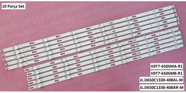 SAMSUNG UE65TU7000, UE65TU8000, UE65CU7200 LED bar - 10 Parça Set