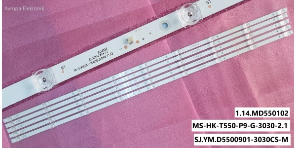 TELENOVA 55S8001 - 55NSK9001 - 55S1101 LED Bar - 5 Parça Takım