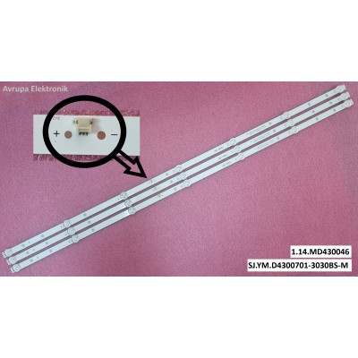 TELENOVA 43S8001 - RONAX RNXS43 TV LED Bar - 3 Parça Set